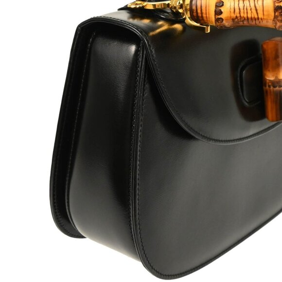 Gucci Black Bamboo 2way Handbag - Picture 7 of 11